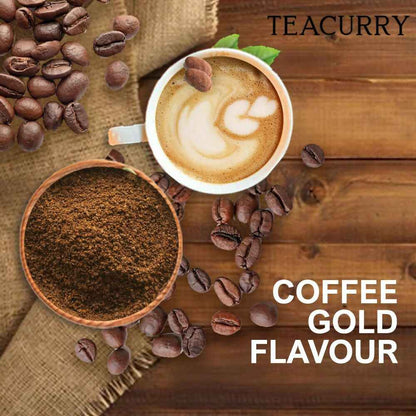 Teacurry Gold Instant Coffee Powder - Arabica Freeze Dried Coffee for Instant Hot &amp; Cold Coffee