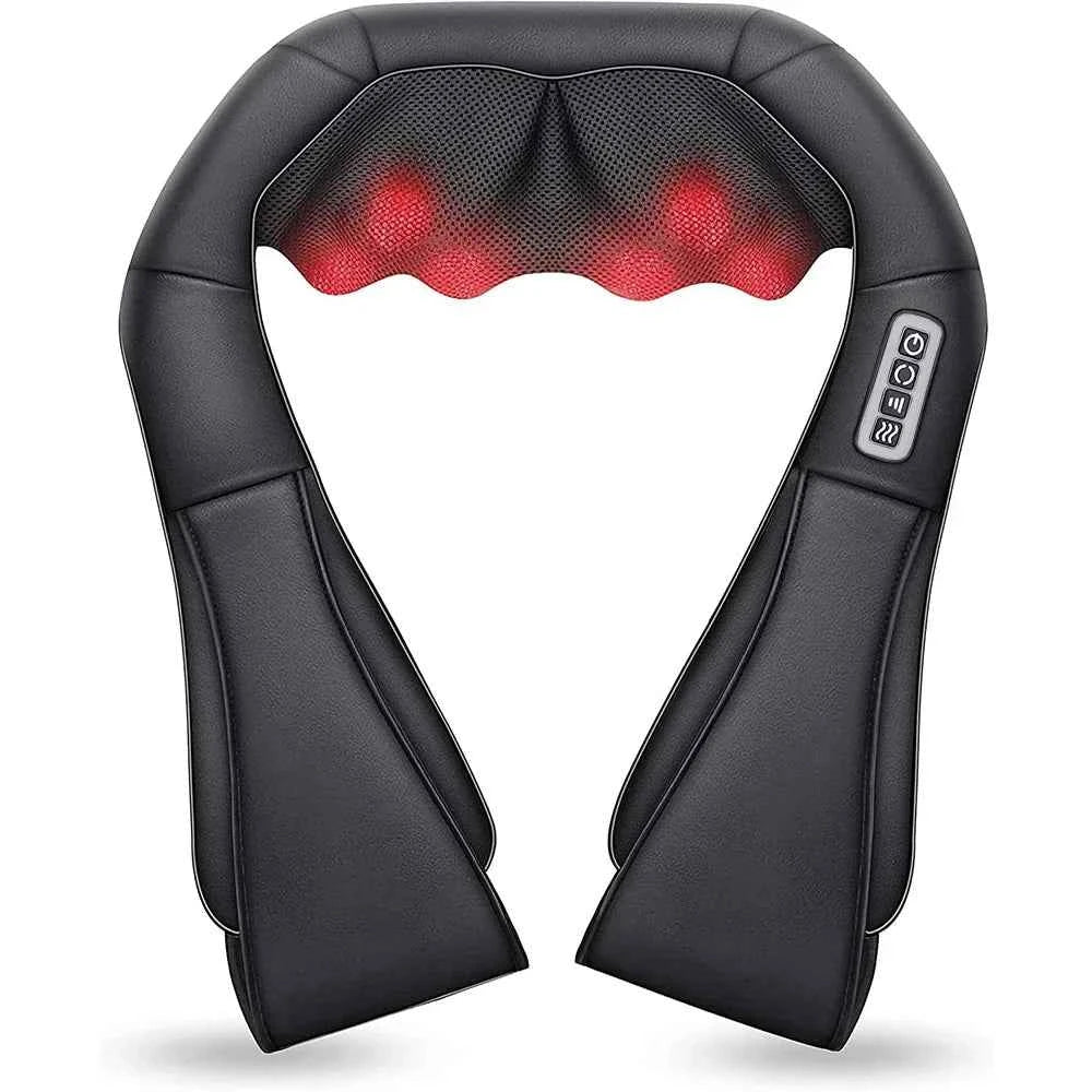 MassagePro™ Shiatsu Neck &amp; Shoulder Massager – Heated Pain Relief