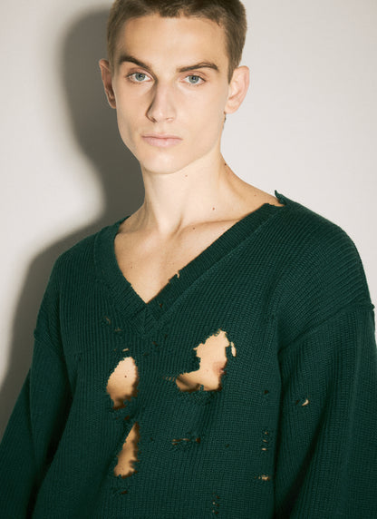 Vetements Men Destroyed Sweater by Luosophy