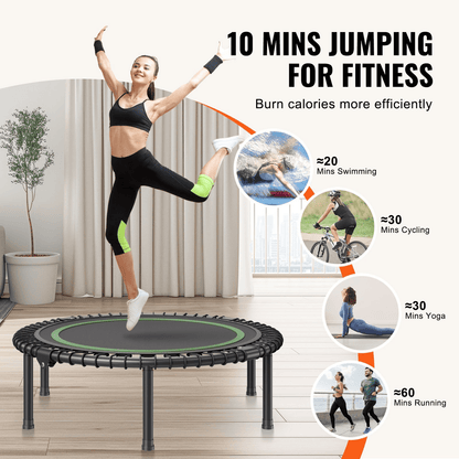 VEVOR 40" Foldable Mini Fitness Trampoline – High-Performance Rebounding for Total Fitness - DestGlow