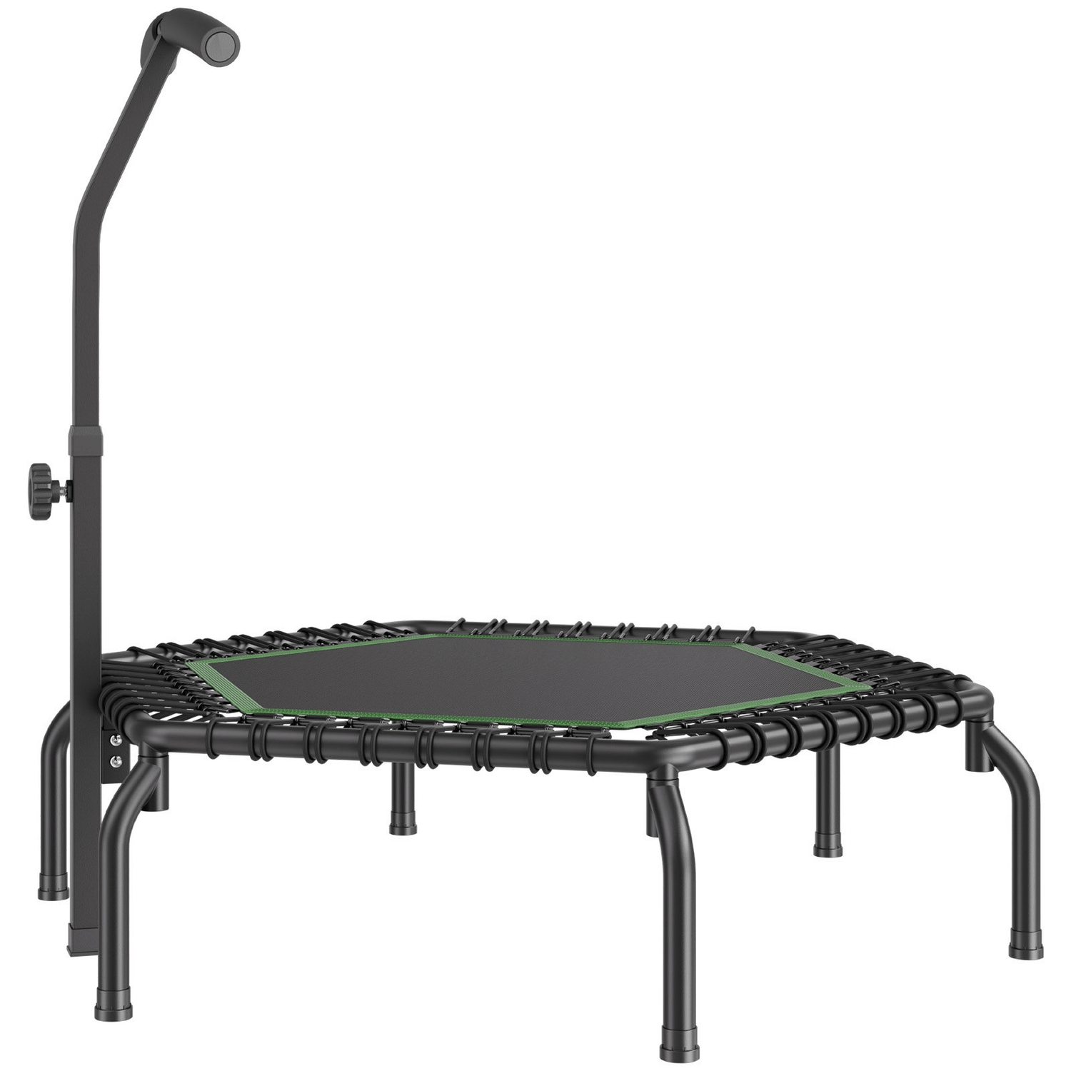 VEVOR Mini Fitness Trampoline for Adults, 54.5" Rebounder with Adjustable Handle, Quiet Bungee, 450 lb Capacity - DestGlow