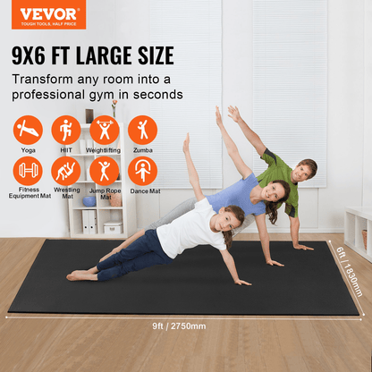 VEVOR Non-Slip High-Density Exercise Mat – Premium Comfort &amp; Stability for Yoga &amp; Fitness - DestGlow