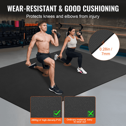 VEVOR Non-Slip High-Density Exercise Mat – Premium Comfort &amp; Stability for Yoga &amp; Fitness - accessories