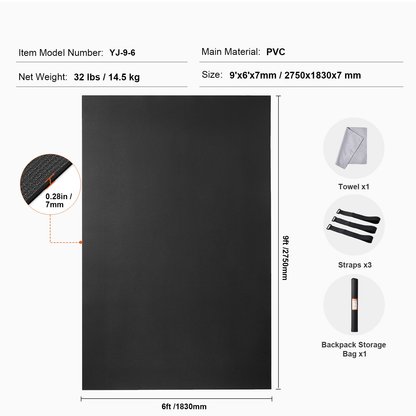 VEVOR Non-Slip High-Density Exercise Mat – Premium Comfort &amp; Stability for Yoga &amp; Fitness - DestGlow