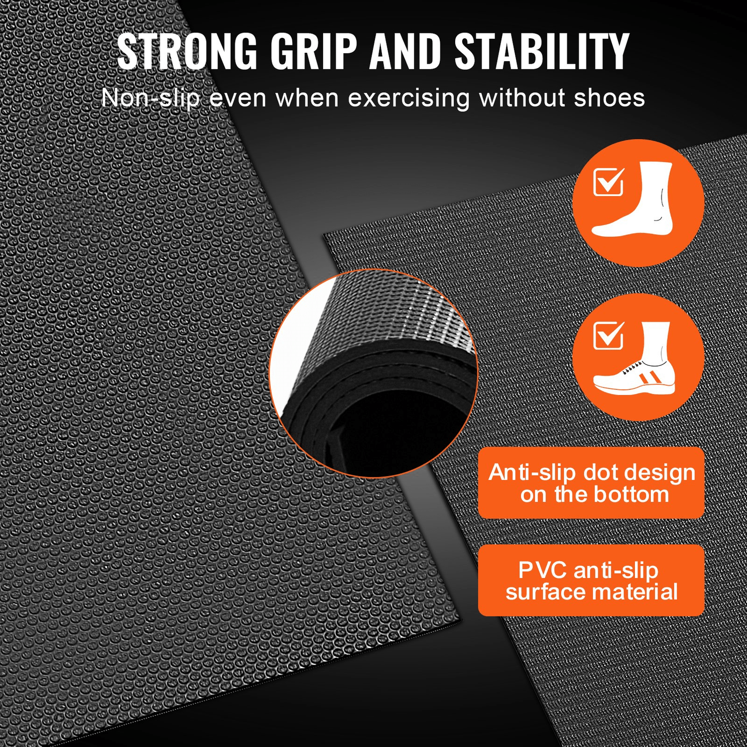 VEVOR Non-Slip High-Density Exercise Mat – Premium Comfort &amp; Stability for Yoga &amp; Fitness - DestGlow