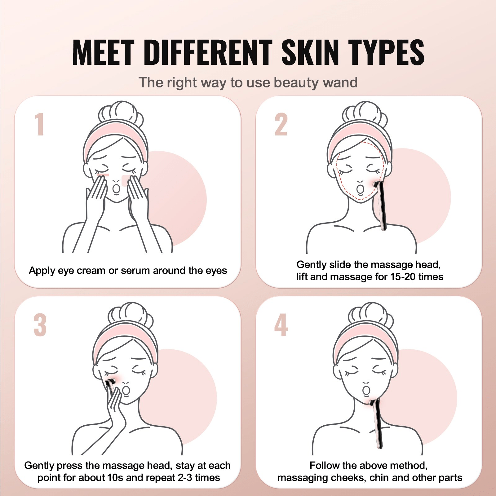 VEVOR Red Light Therapy Wand - 3-in-1 LED Device for Anti-Aging, Acne & Skin Rejuvenation - DestGlow