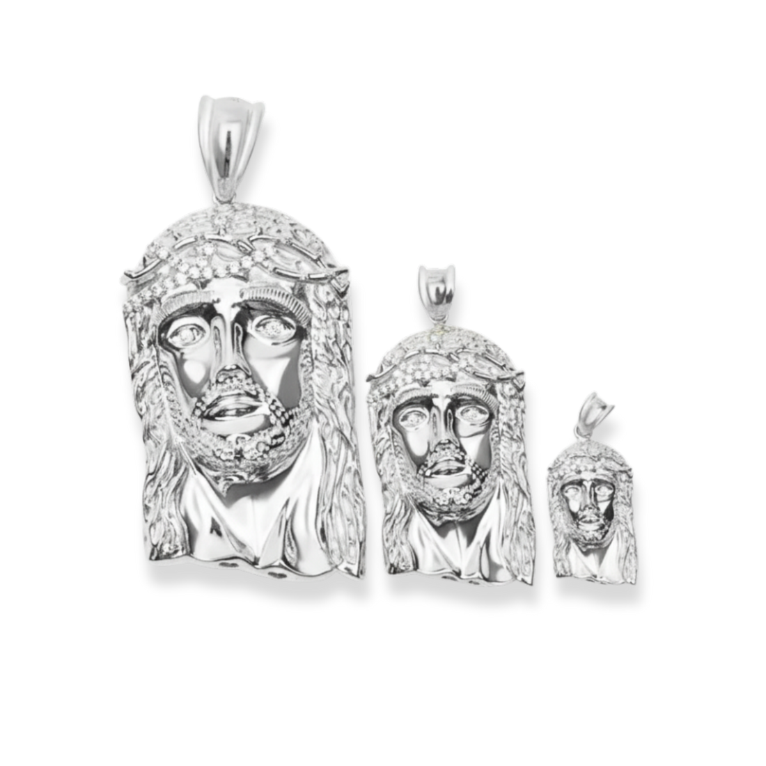 Jesus Piece Pendant in 925 Sterling Silver