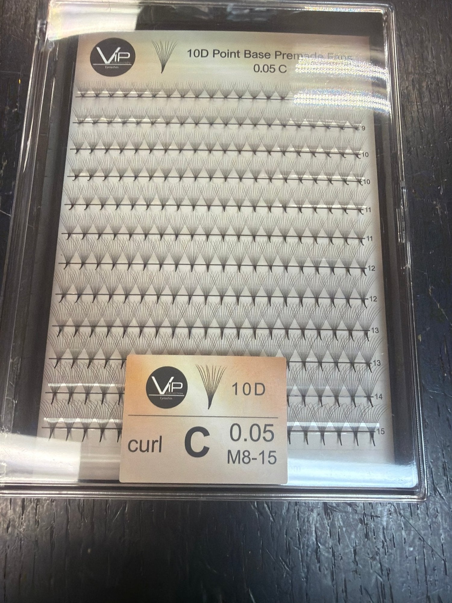 VIP 10D point base premade fans 0.05 12 lines - C Mix, D Mix, CC Mic, DD Mix Large Trays