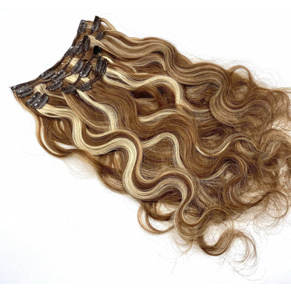 VIP Clip Extensions / Body Wave 18" - ClipeX System