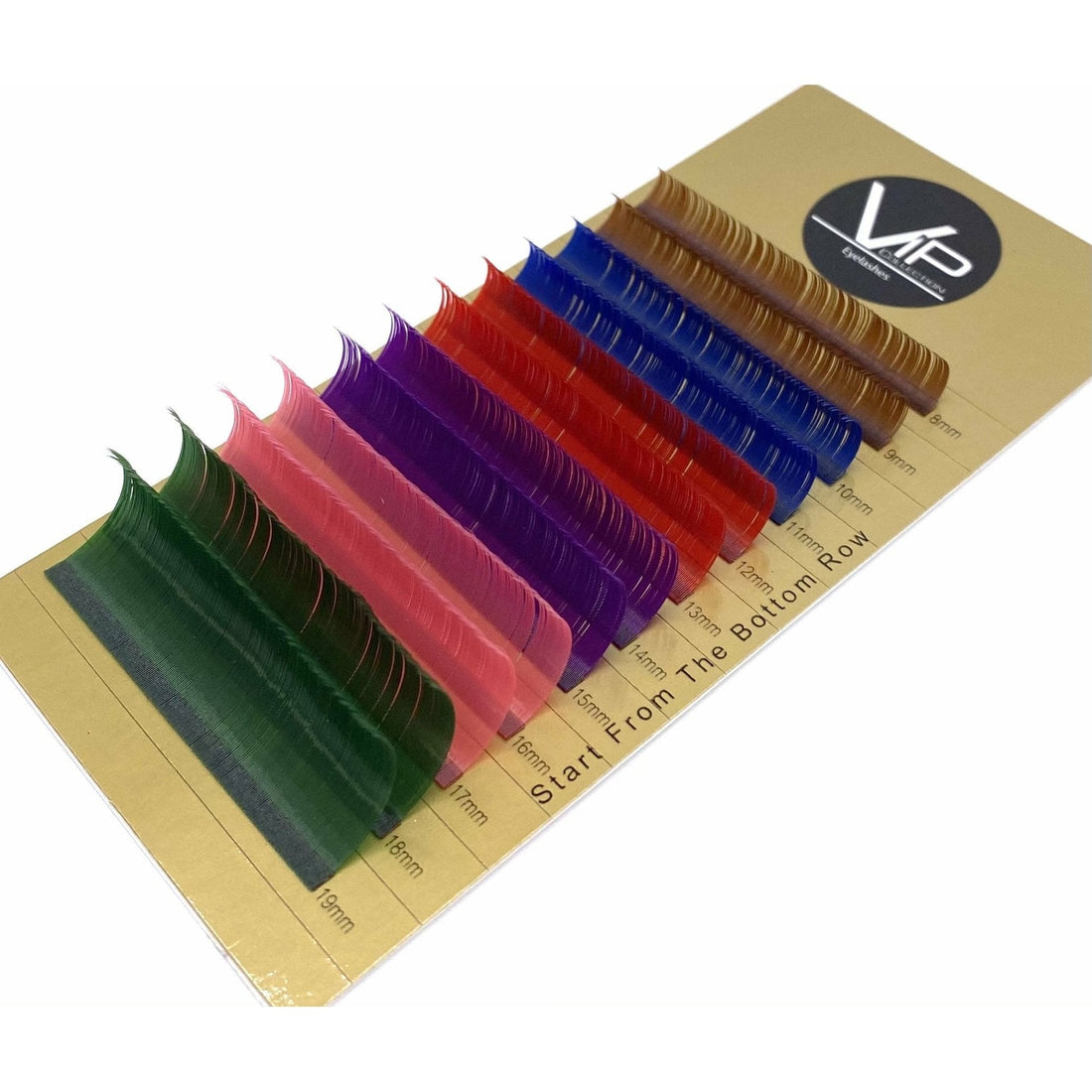 VIP Eyelashes 12 Lines 0.15mm D Curl, Rainbow - DestGlow