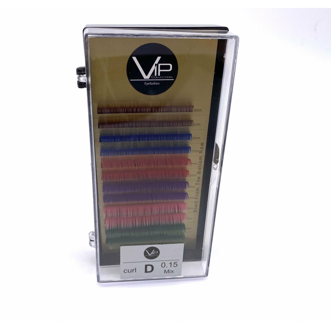 VIP Eyelashes 12 Lines 0.15mm D Curl, Rainbow - DestGlow