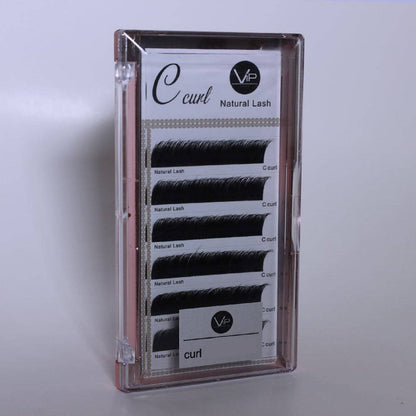 VIP Eyelashes Natural Lash C Curl, 6 Lines