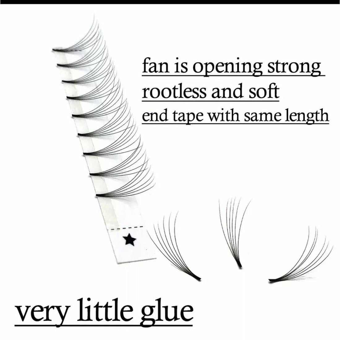 VIP Eyelashes Pre Fanned Lash Extensions 12 Lines 6D Curl - DestGlow