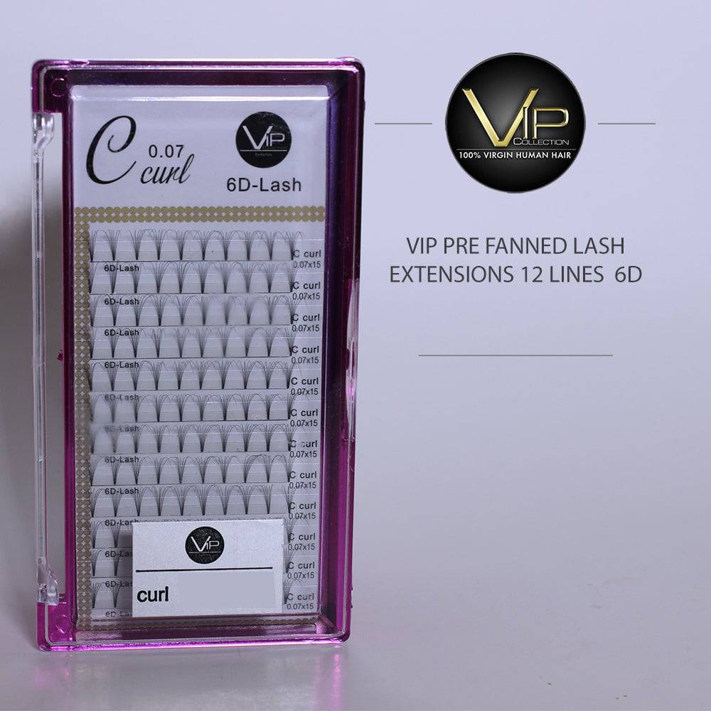 VIP Eyelashes Pre Fanned Lash Extensions 12 Lines 6D Curl - DestGlow
