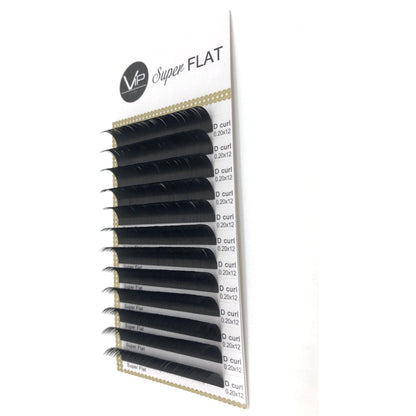 VIP Eyelashes Super Flat Extensions 12 Lines 0.20mm D Curl