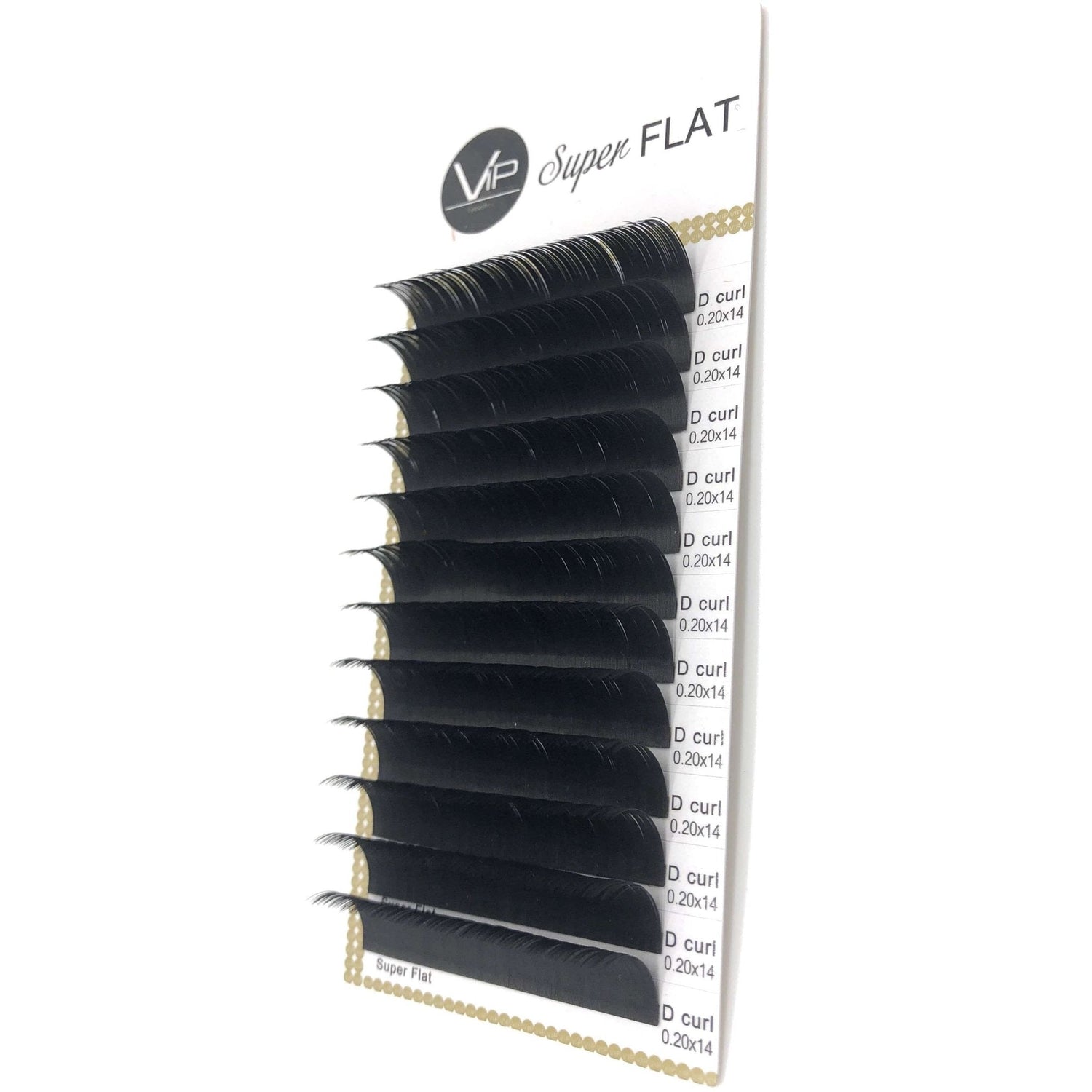 VIP Eyelashes Super Flat Extensions 12 Lines 0.20mm D Curl