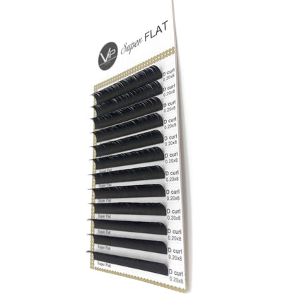 VIP Eyelashes Super Flat Extensions 12 Lines 0.20mm D Curl