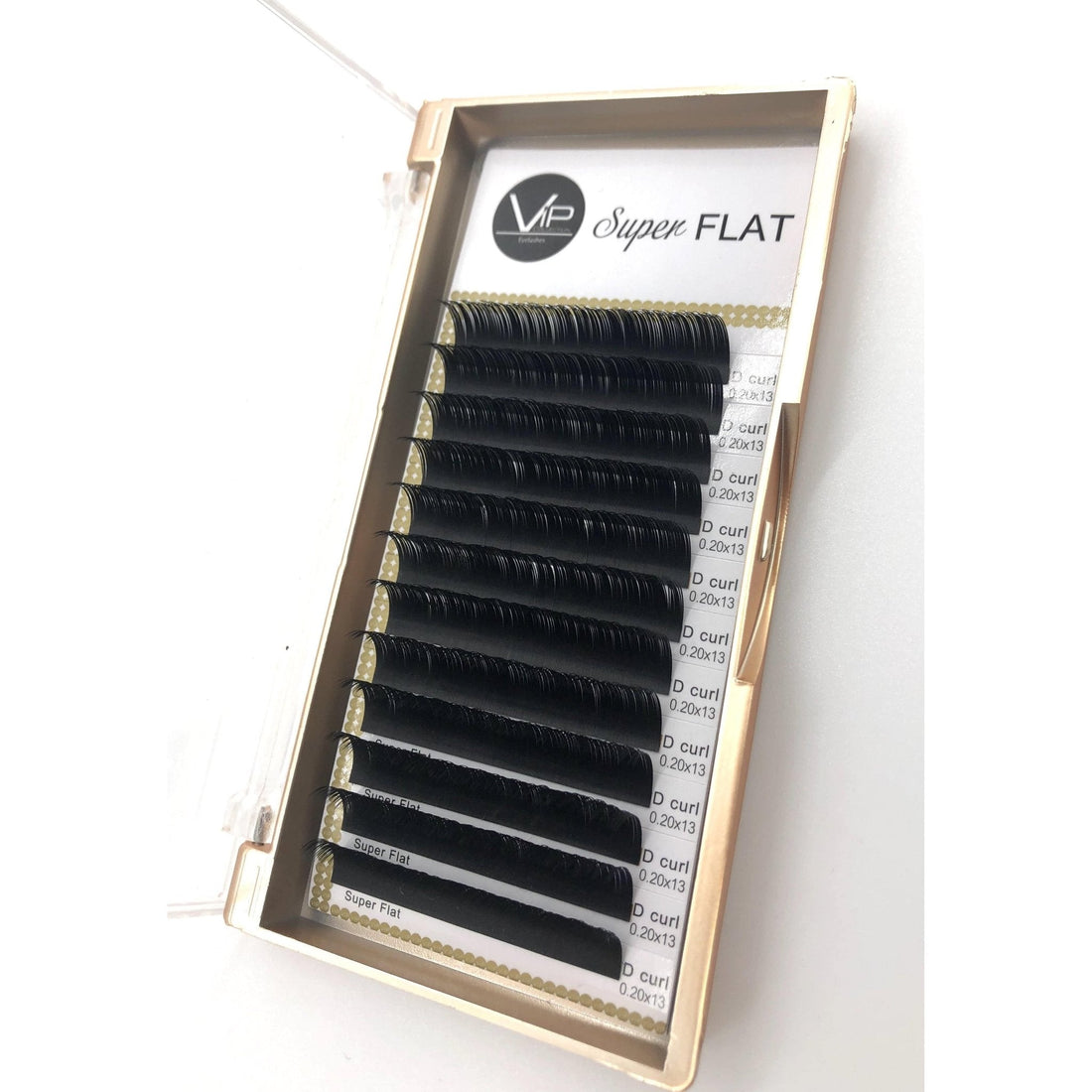 VIP Eyelashes Super Flat Extensions 12 Lines 0.20mm D Curl - DestGlow