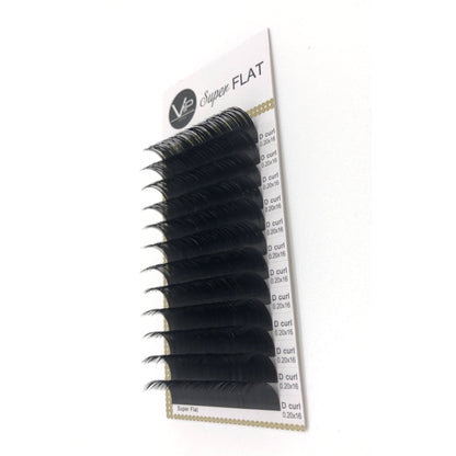 VIP Eyelashes Super Flat Extensions 12 Lines 0.20mm D Curl