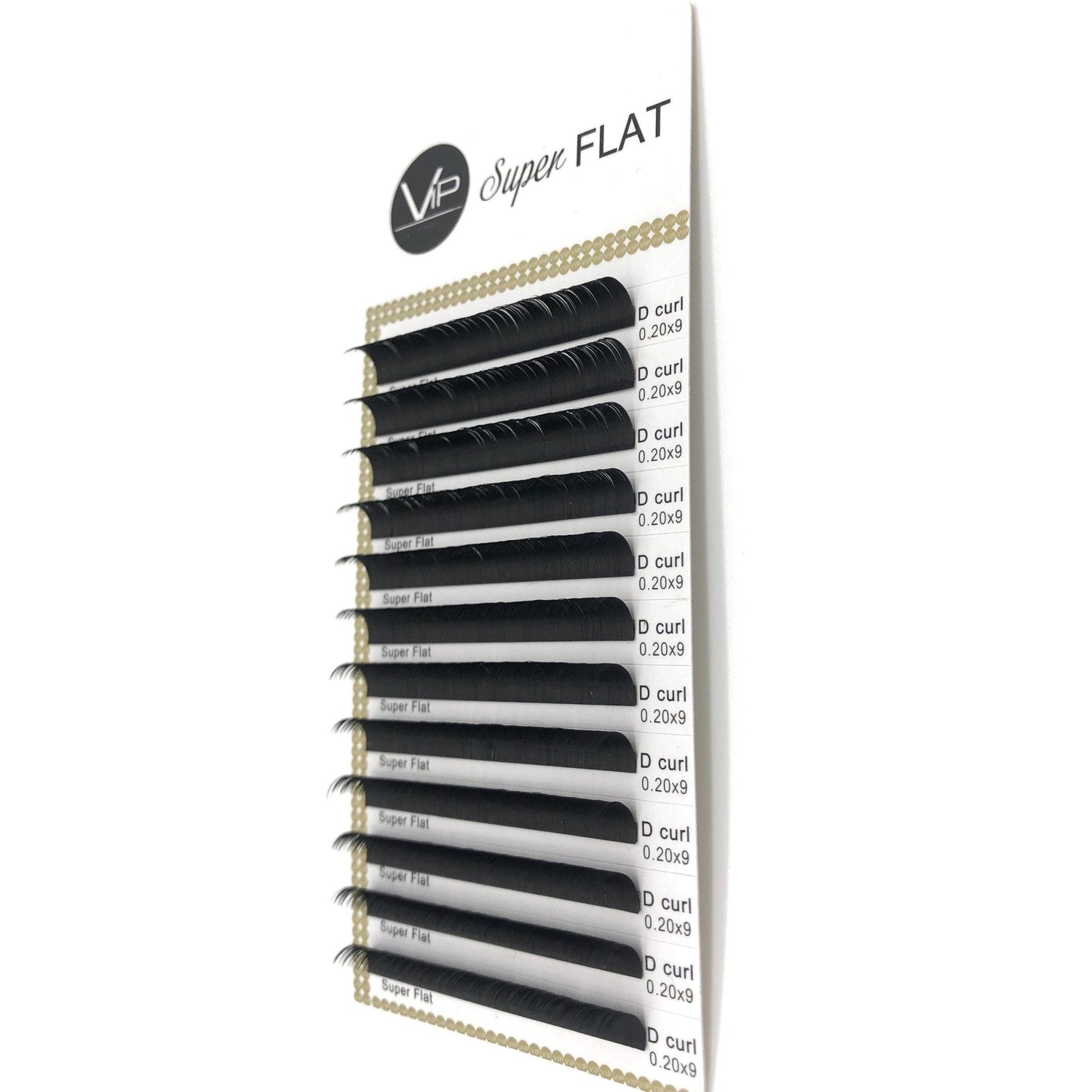 VIP Eyelashes Super Flat Extensions 12 Lines 0.20mm D Curl