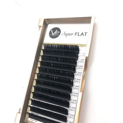 VIP Eyelashes Super Flat Extensions 12 Lines 0.20mm D Curl