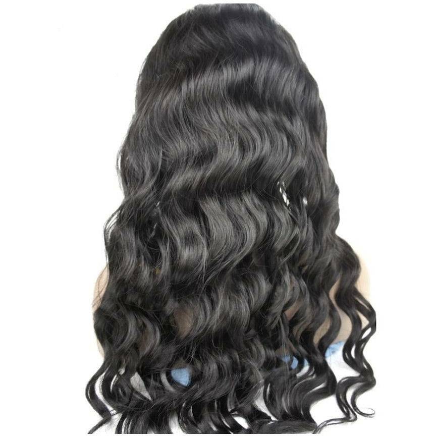 VIP - Full Lace Wig - 100% Human Hair Natural Black (180 density)Body Wave - DestGlow