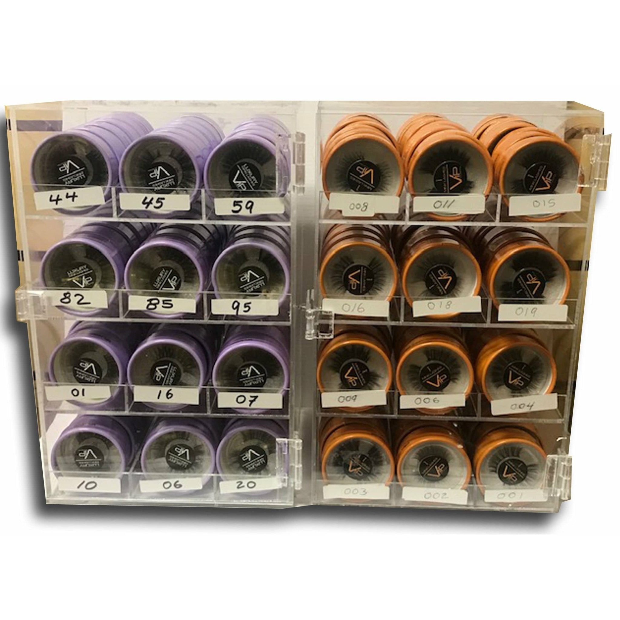 VIP HD &amp; iMink Eyelashes Line with Display, 12 Styles per Display, Set of 2 Displays