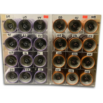 VIP HD &amp; iMink Eyelashes Line with Display, 12 Styles per Display, Set of 2 Displays
