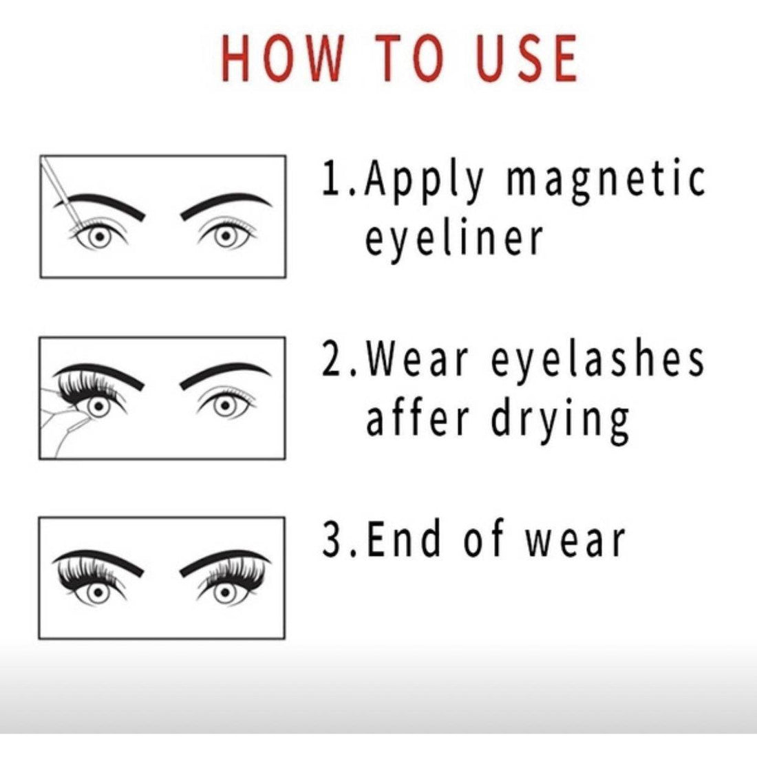 VIP Magnetic Lashes with Magnetic Eyeliner, 2 Pairs - DestGlow