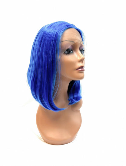 VIP Synthetic Wig Bob, Blue, 12"