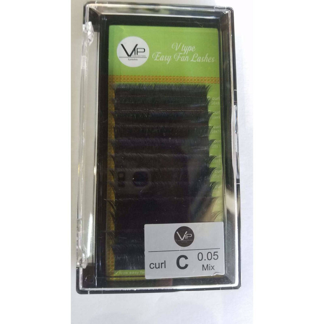 VIP V Type Easy Fan Lashes, 0.5 C Curl, 12 Lines - DestGlow