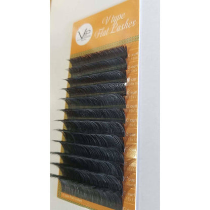 VIP V Type Flat Lashes, 12 Lines 0.15mm C Curl