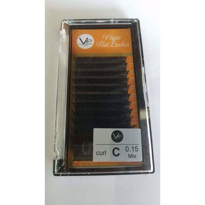 VIP V Type Flat Lashes, 12 Lines 0.15mm C Curl