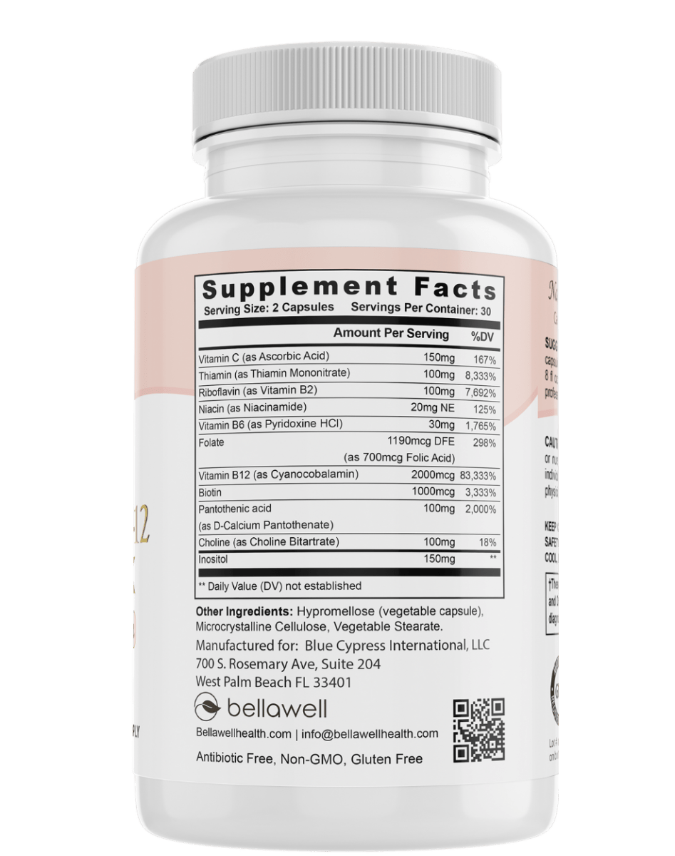 Vitamin B-Complex With Folate by Bellawell