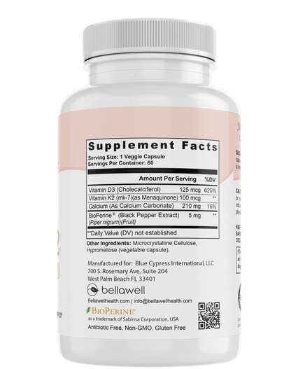Vitamin D3 &amp; K2 - Sunshine Boost by Bellawell