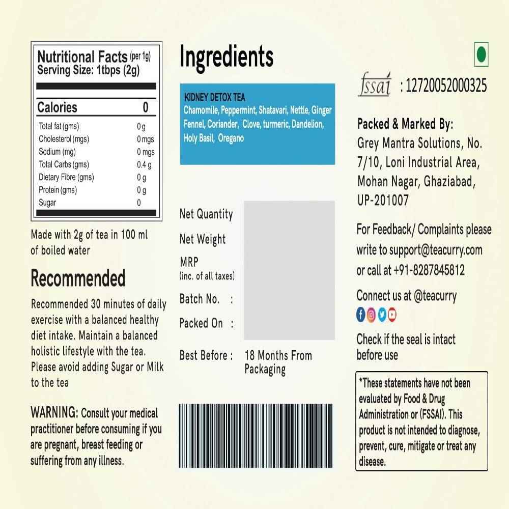 Teacurry Kidney Cleanse Tea Bags