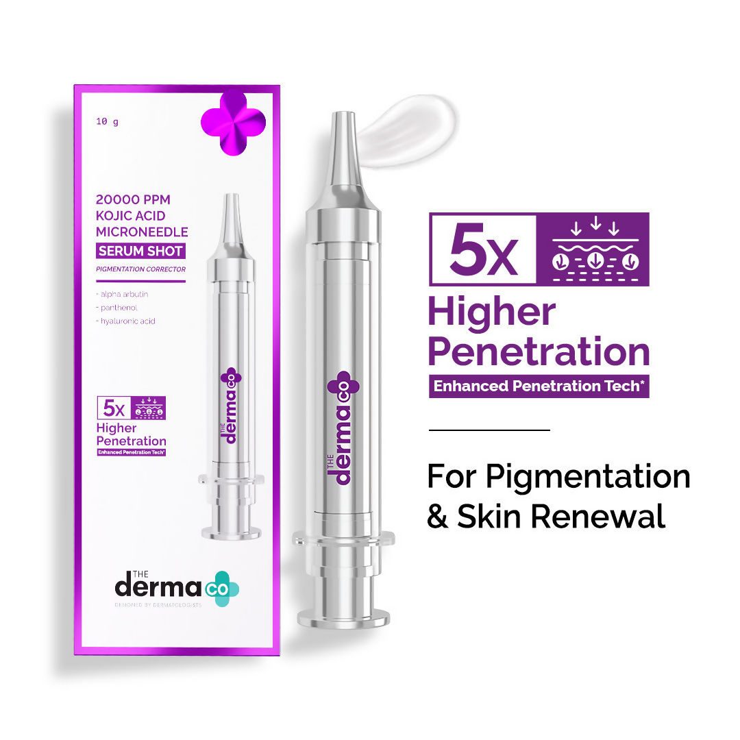The Derma Co 20000 PPM Kojic Acid Microneedle Face Serum Shot for Pigmentation &amp; Skin Renewal