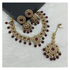 Joban Fashion Maroon Stone Work Necklace Set