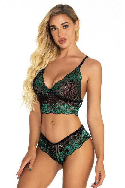 Sexy Swirl Lace Bralette Set