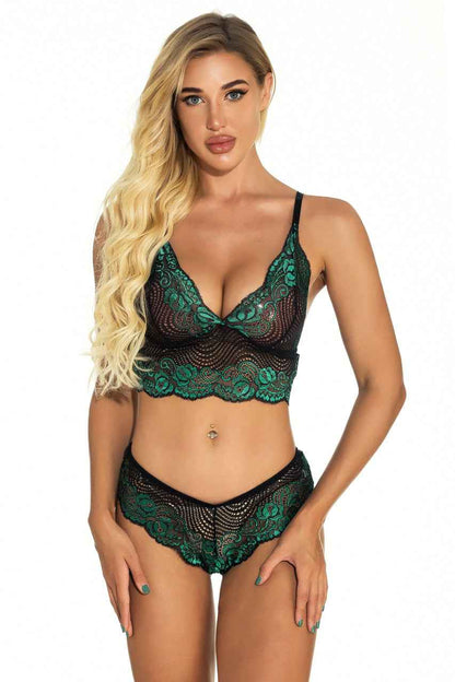 Sexy Swirl Lace Bralette Set