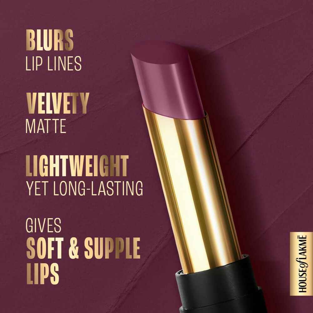 Lakme Absolute Beyond Matte Lipstick - 502 Purple Pop