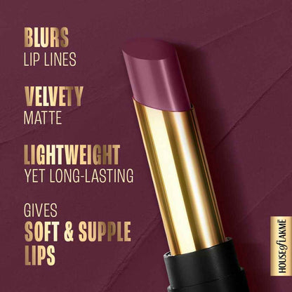 Lakme Absolute Beyond Matte Lipstick - 502 Purple Pop