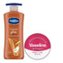 Vaseline Cocoa Glow Lotion With Rosy Lip Tin For Glowing Skin & Sheer Pink Tint