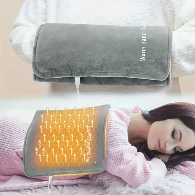 HeatEase™ Graphene Quick-Heating Pad – Adjustable Temp &amp; Timer, USB-Powered