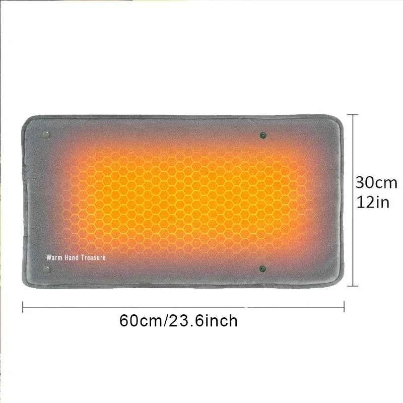 HeatEase™ Graphene Quick-Heating Pad – Adjustable Temp &amp; Timer, USB-Powered