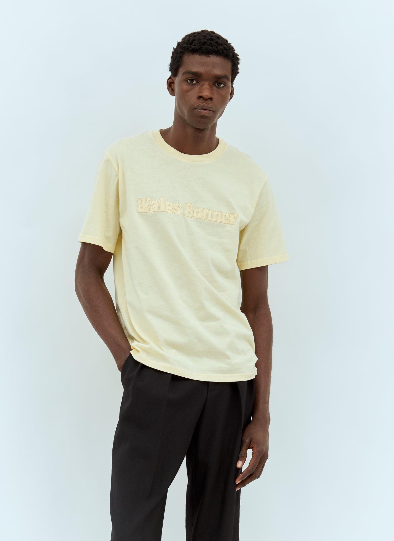 Wales Bonner Men Logo Embroidery T-Shirt by Luosophy