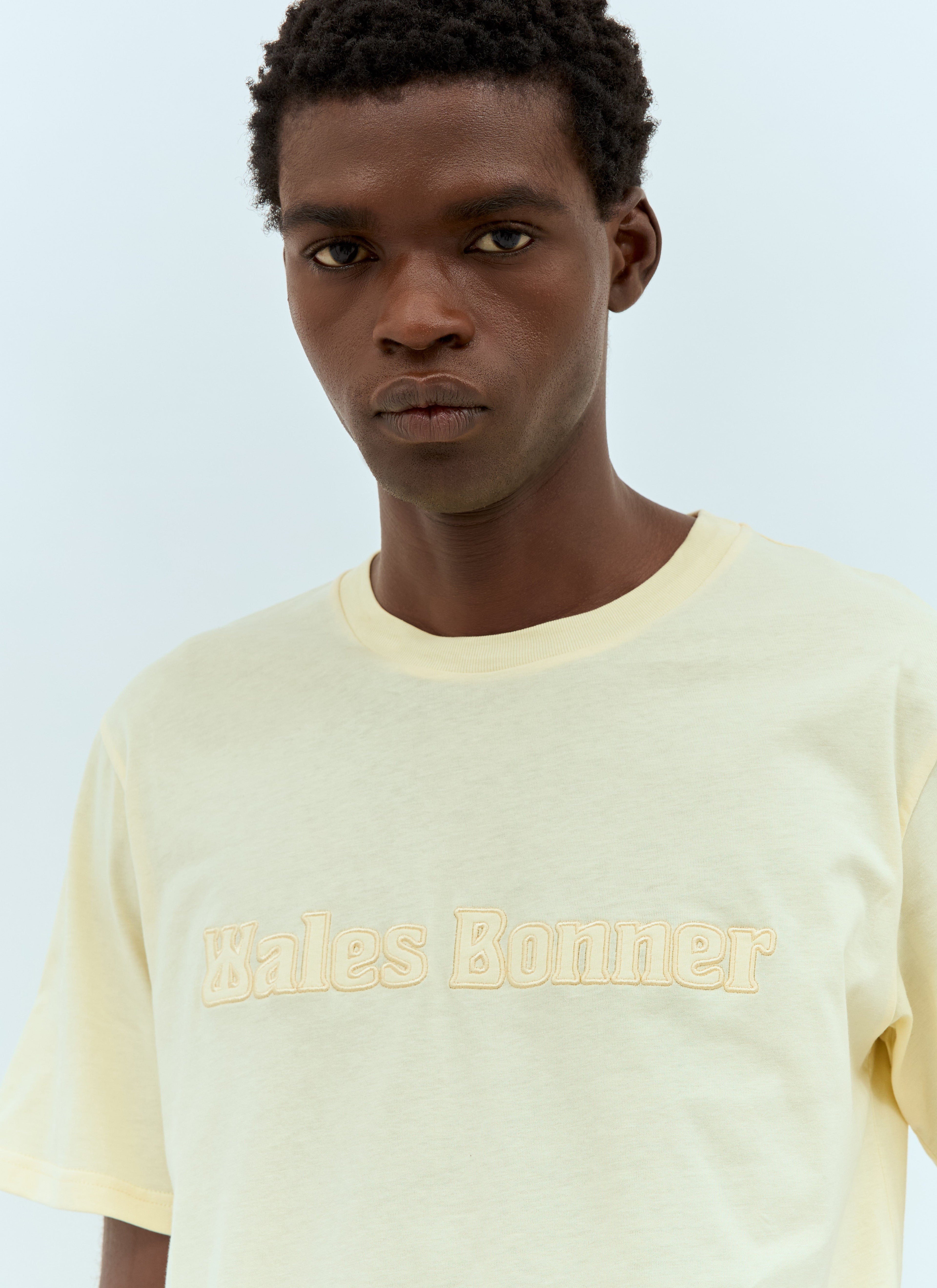Wales Bonner Men Logo Embroidery T-Shirt by Luosophy