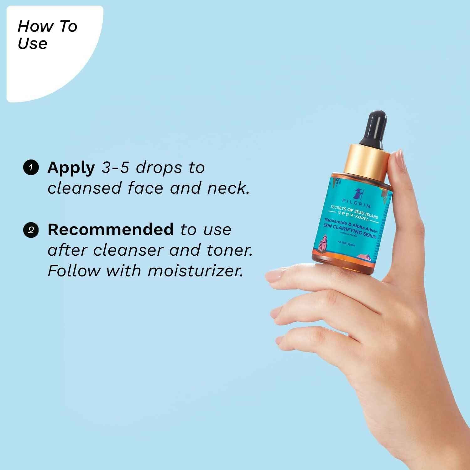 Pilgrim Niacinamide 5% + Alpha Arbutin 1% Skin Clarifying Serum For Acne &amp; Acne marks - Korean Skin Care