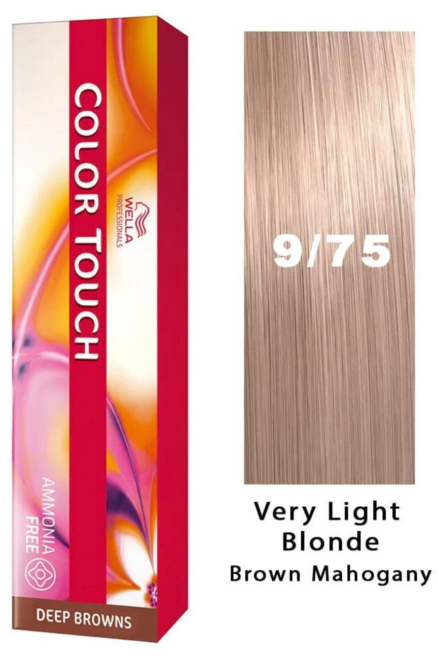 Wella Color Touch 9/75 Very Light Blonde Brown Mahogany, 2 oz
