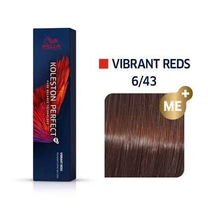 Wella Koleston Perfect Creme Color 6/43 Dark Blonde Red Gold, 2 oz